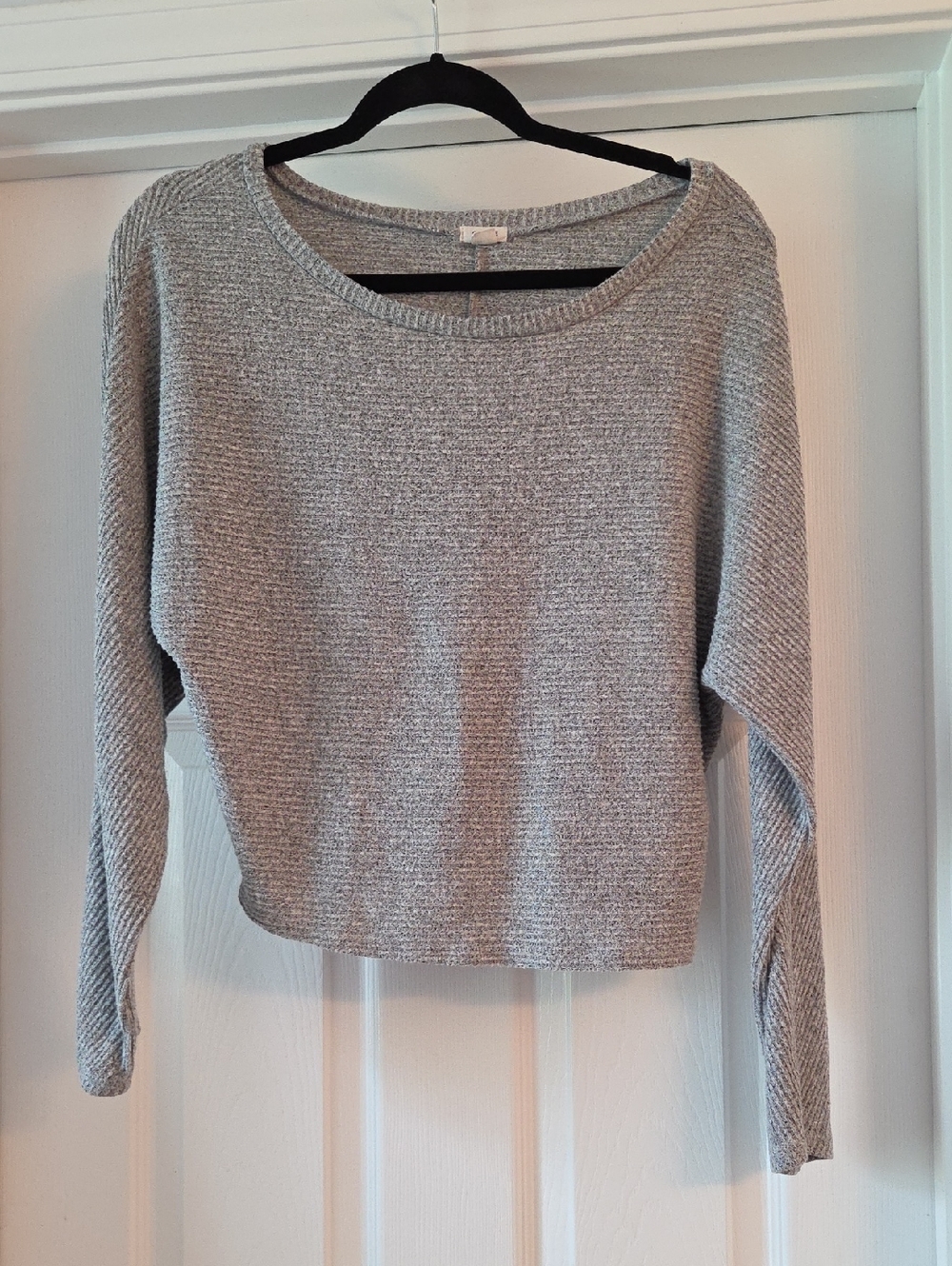 Garage Light Gray Ribbed Crewneck Sweater